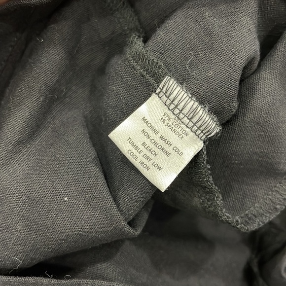 Aaron & Amber Black High Waist Button Waist Cotton Shorts Medium - Picture 9 of 11